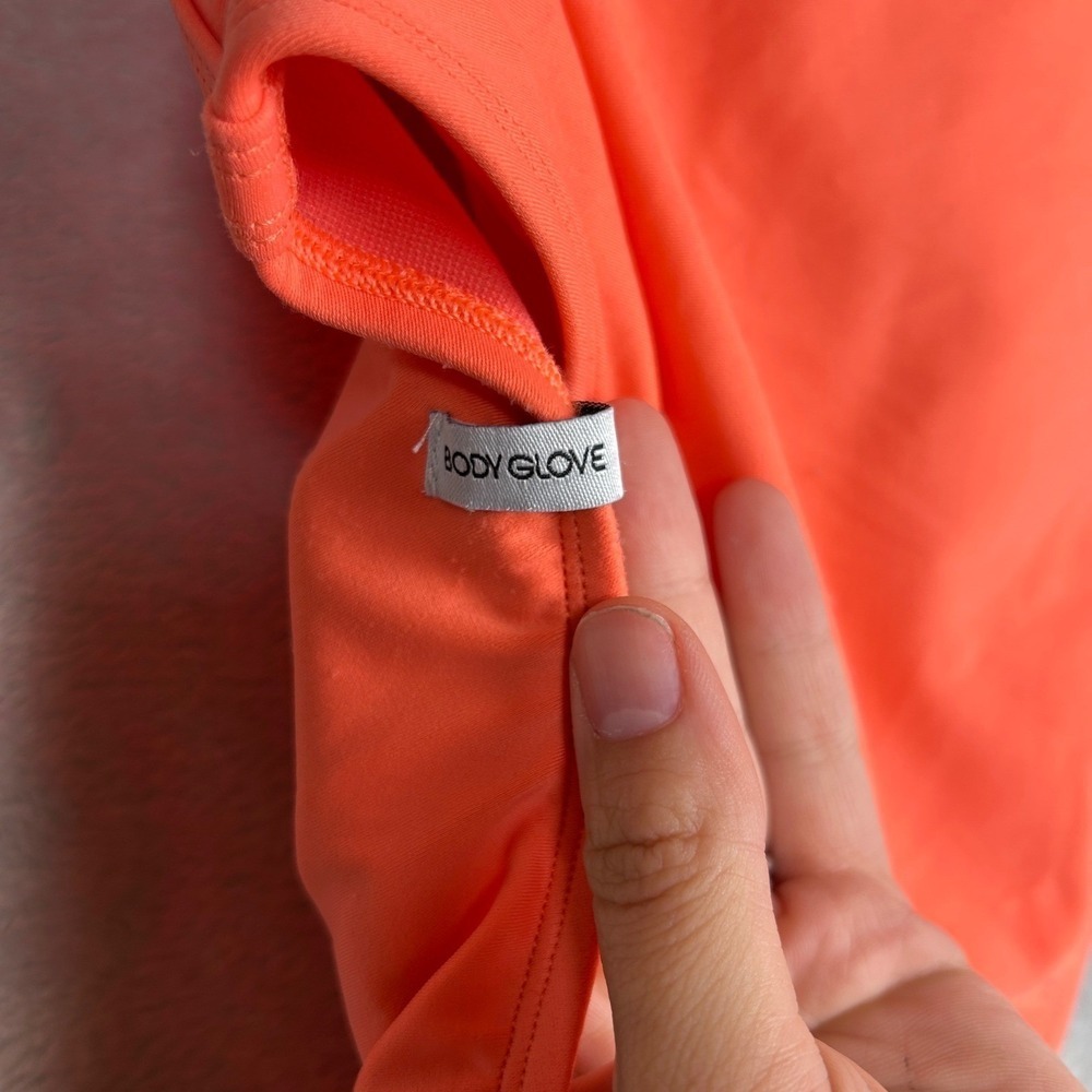 Body‎ Glove Standard Smoothies Electra Swimsuit L Coral One Piece Criss Cross - Picture 4 of 5